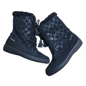 COACH Tuesday black suede boots Sz 8.5